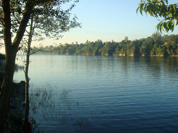 istock Beautiful river with greenry around 535416664
