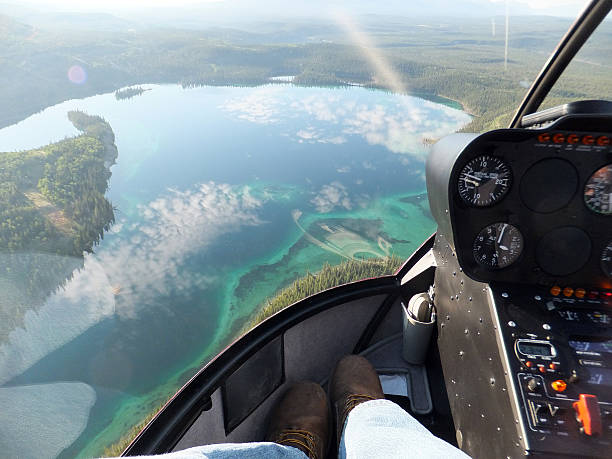 Tuquoise Lake Helicopter Aerial View