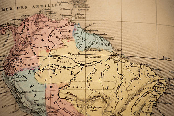 Antique Map | Brazil stock photo