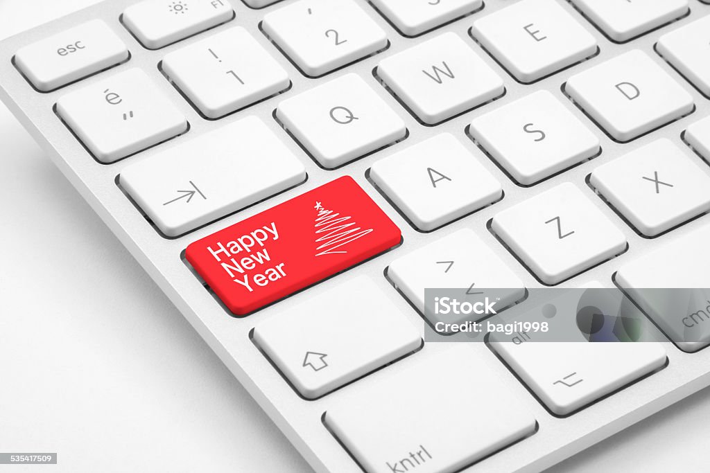 Happy new year on keyboard Happy New Year 2015 Stock Photo