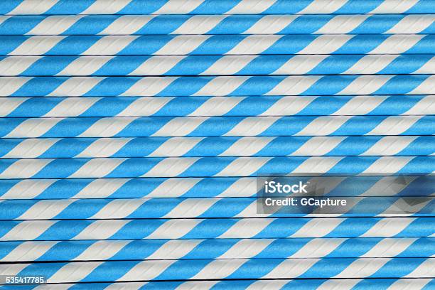 Bright Blue Paper Straw Background Stock Photo - Download Image Now - Paper Straw, 2015, Abstract