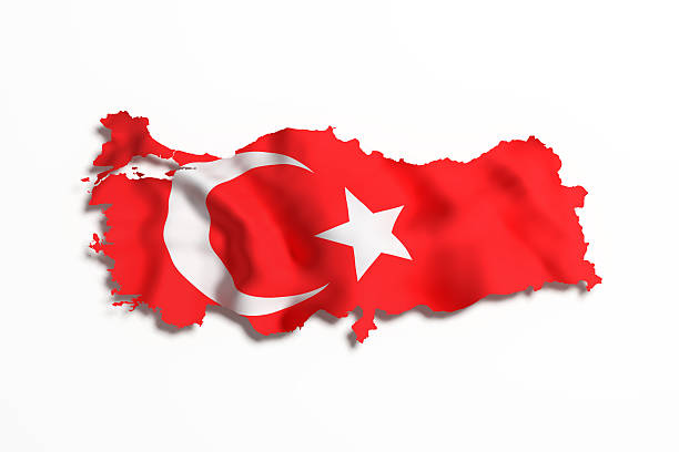 istock Silhouette of Turkey map with flag 535418024