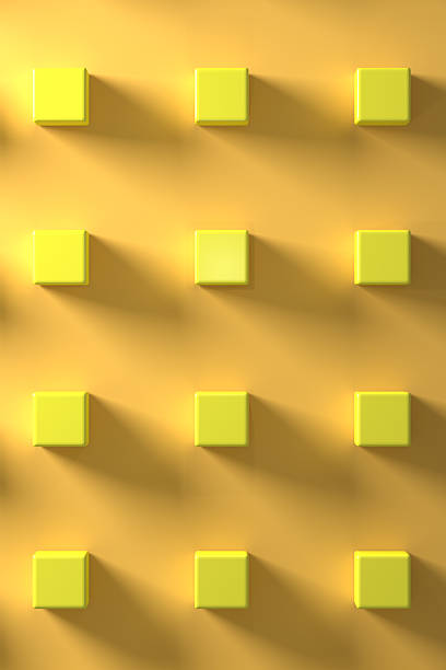 istock 3d rendering of yellow cubes on background 535421306