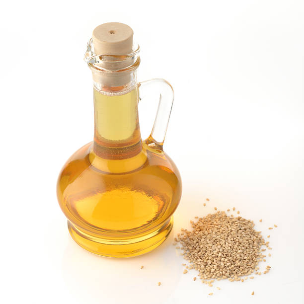 istock Bottle of Sesame Oil on White Background 535424058