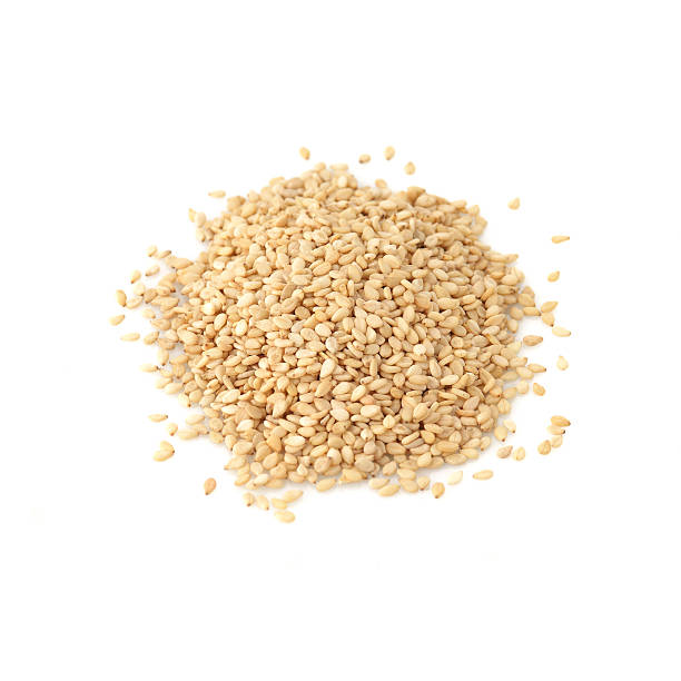 istock Brown Sesame Seeds on White Background 535424164