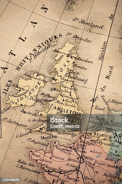 Antiguo Mapa De Reino Unido 1869 Foto de stock y más banco de imágenes de Mapa - Mapa, Reino Unido, Siglo XIX