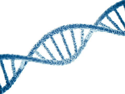 DNA on white background. 3D render.