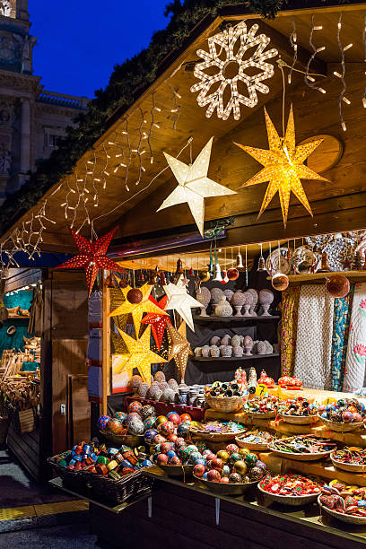 Traditional Christmas market stock photo