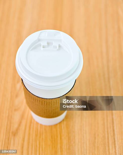 Coffee In Disposable Cup Stock Photo - Download Image Now - 2015, Abstract, Brown