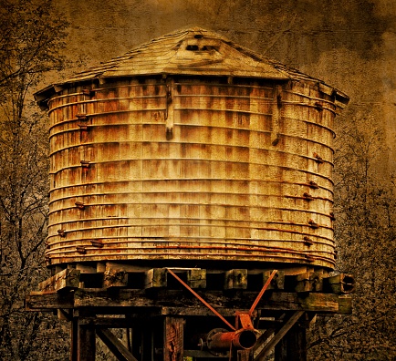 Old watertower used to supple water to the old steam engine trains.