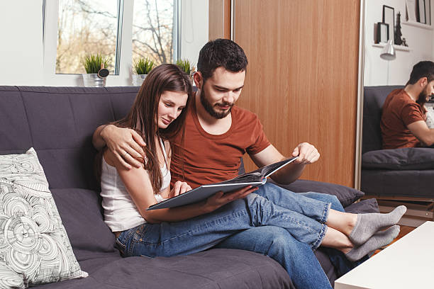 istock Young couple on the couch 535431379