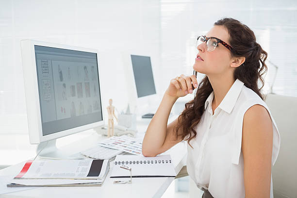 istock Serious businesswoman sitting and thinking 535431767