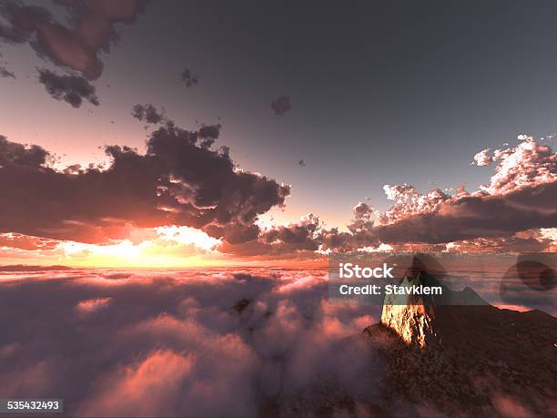 Beautiful View Above Clouds Stock Photo - Download Image Now - 2015, Above, Abstract