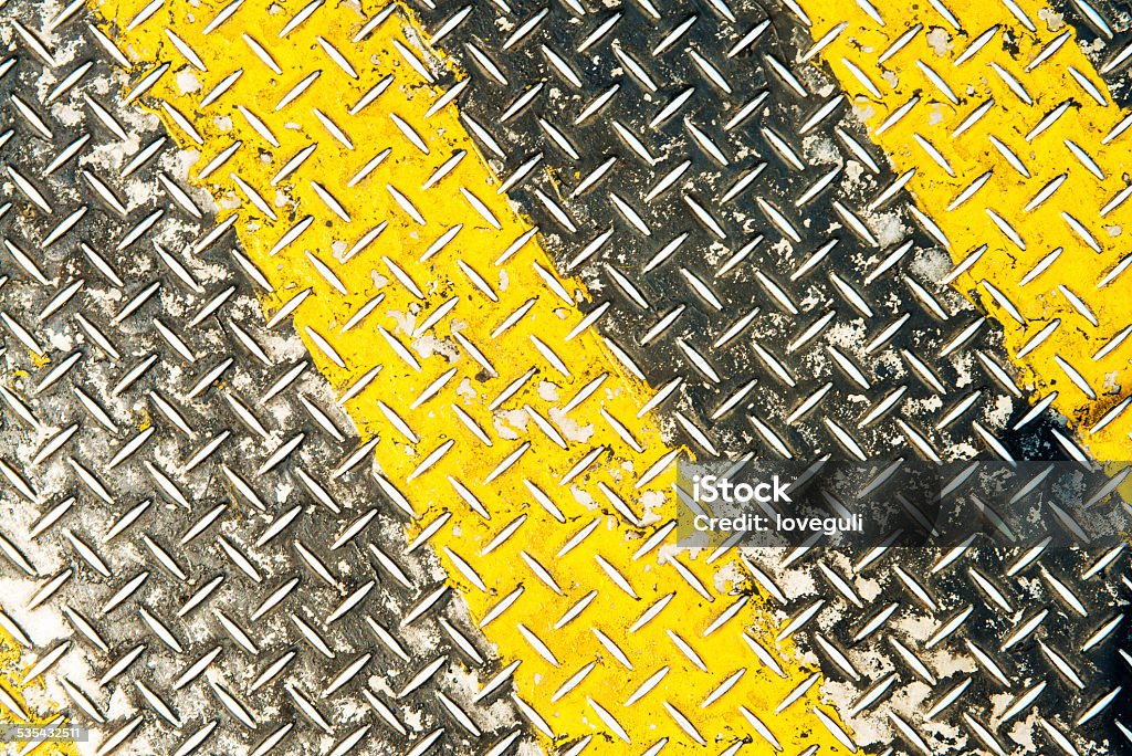 diamond metal plate background diamond metal plate  background with yellow line 2015 Stock Photo