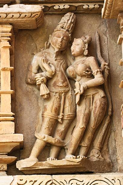 istock Khajuraho temples and their erotic sculptures, India 535432565