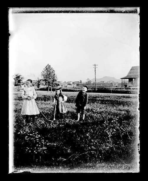 istock Children Playing in a Field, Circa 1890 535432711