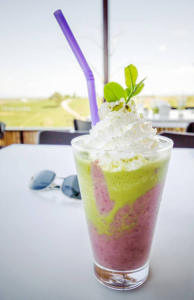 istock Red bean and Green tea smoothie 535433923