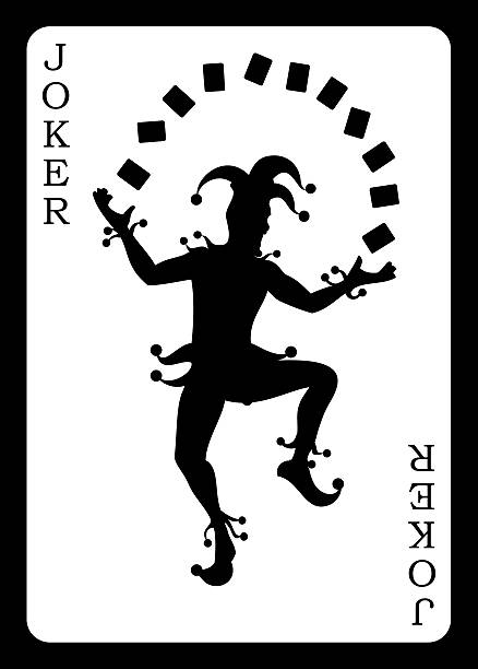 Joker card. Vector background. Joker card. texas hold em illustrations stock illustrations