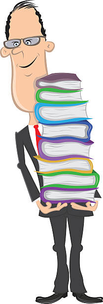 библиотекарь - advice reading student glasses stock illustrations