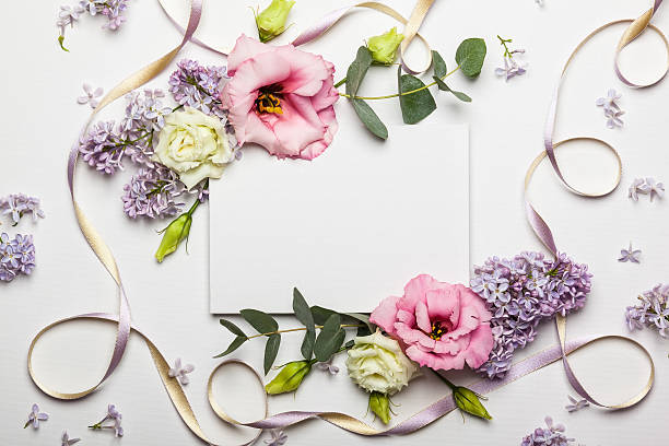 istock Flowers and invitation card 535441960