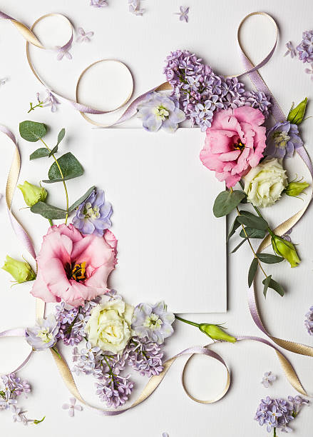 istock Flowers and invitation card 535441996
