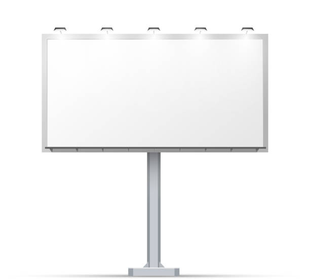 istock White outdoor billboard with place for advertising 535442566