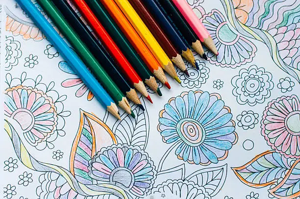 Photo of adult coloring book trend