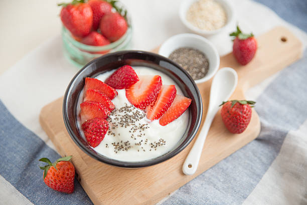 istock Yogurt with strawberries and chia seeds 535444644