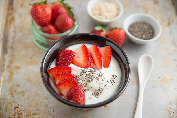 istock Yogurt with strawberries and chia seeds 535445318
