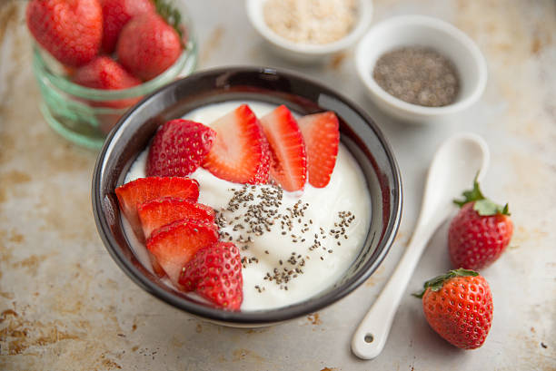 istock Yogurt with strawberries and chia seeds 535445412