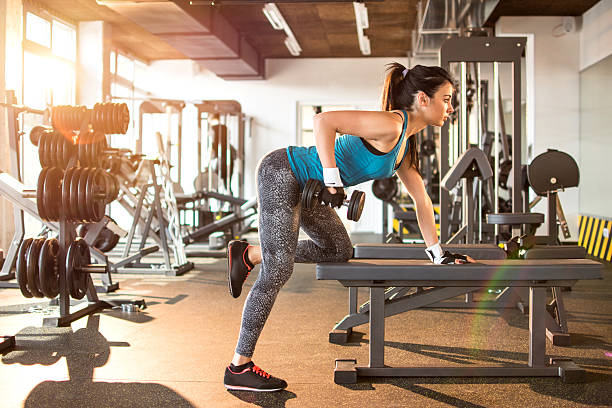 istock Young attractive women in gym. 535445978