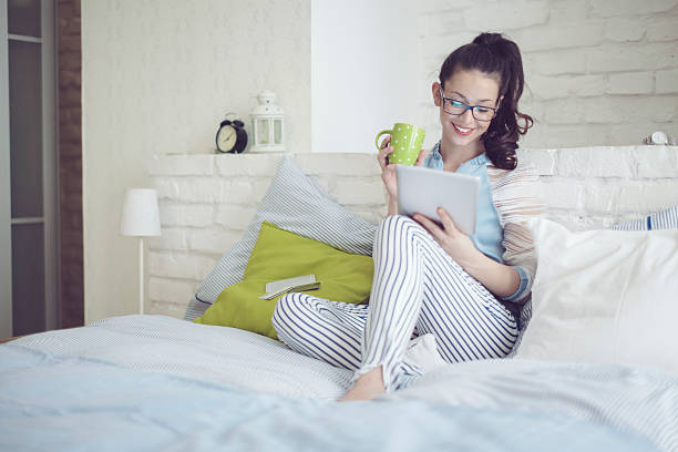 istock Pretty woman at home 535446792