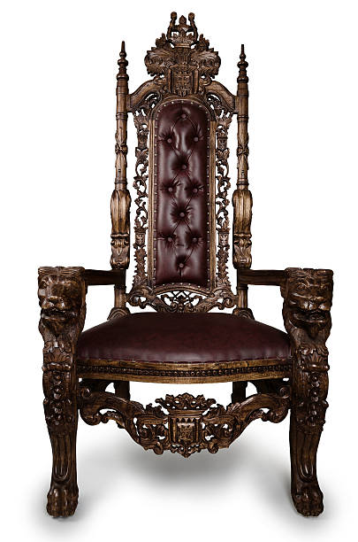 Throne Vintage Throne Chair isolated on White Background throne stock pictures, royalty-free photos & images