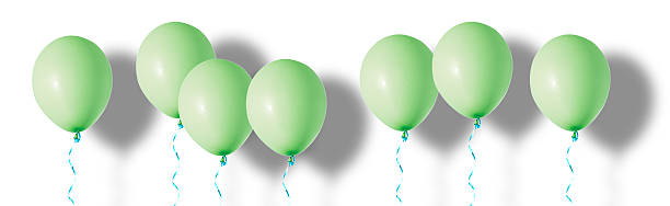 istock Green air flying balloons 535447734