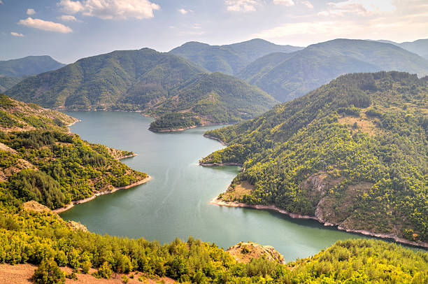 istock Landscape with dam in the mountain 535448456