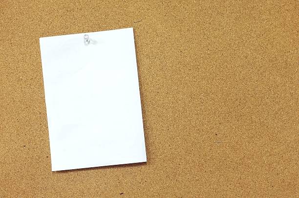 istock Blank memo paper on cork notice board 535450131