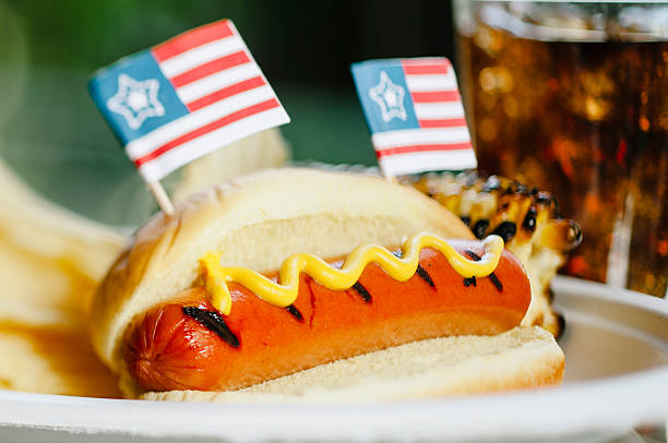 istock Patriotic Hotdog dinner 535450662