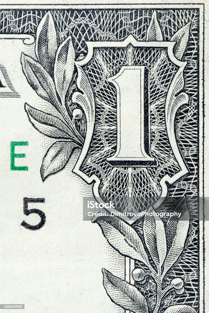 One US dollar Right Side of one US dollar Backgrounds Stock Photo