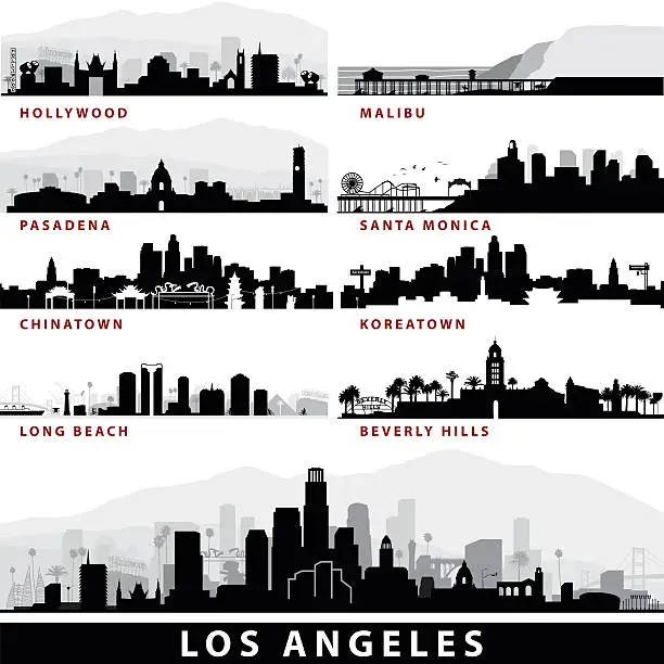 Vector illustration of Vector_LA Cityscapes
