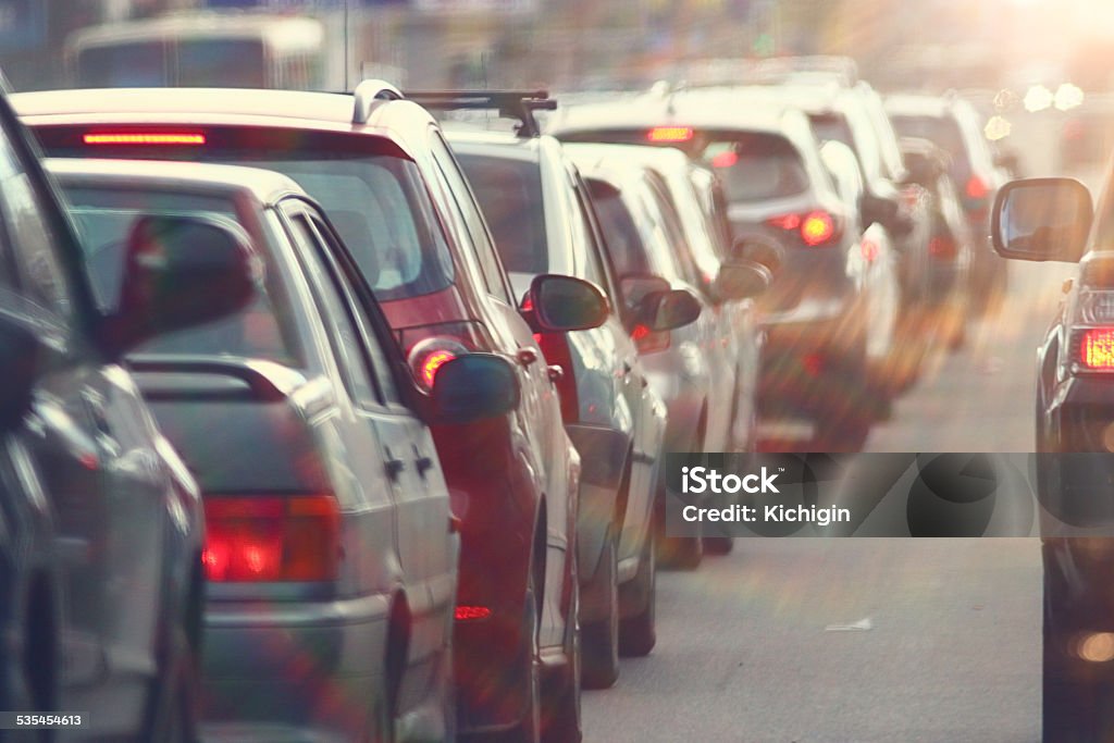 traffic jams in the city, road, rush hour Traffic Stock Photo