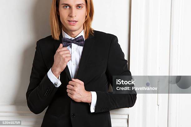 Portrait Of A Man With Long Hair Stock Photo - Download Image Now - Fashion Model, Long Hair, Men