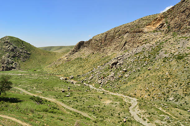 istock Hills and mountains, Zarhar gorge, Kyrgyzstan 535456763