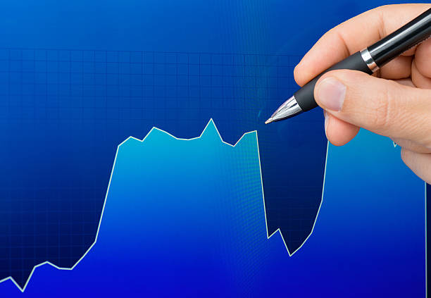 istock Showing stock market graph 535457039