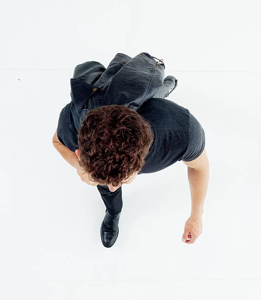 istock Above view of casual man walking 535460734