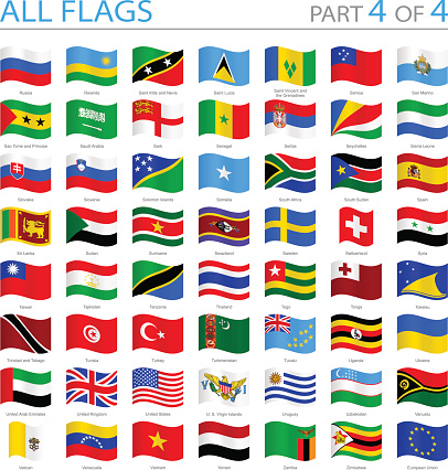 Full Collection of World Flags in Alphabetical Order