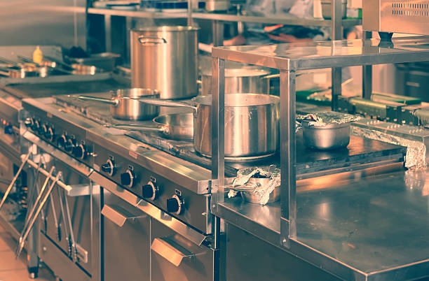 istock Typical kitchen of a restaurant, toned 535461156