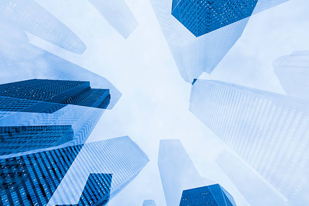 istock Double Exposure of Office Buildings 535463757