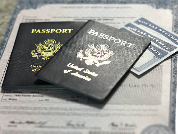istock Passport and Social security cards 535463921