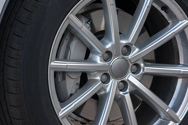 istock Wheel closeup with brake disc and caliper 535463984