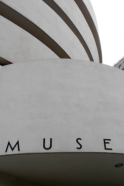 New York City, United states of America - September 1, 2013: The Solomon R. Guggenheim Museum of modern and contemporary art, located on Manhattan, on September 01, 2013, in New York City, USA. Designed by Frank Lloyd Wright, is one of the 20th century's most important architectural landmarks, opened on October 21,1959.